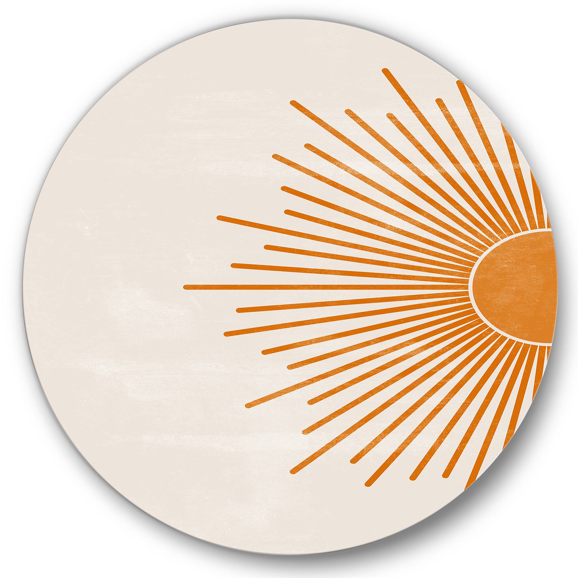 Designart - Orange Sun Print I